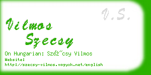 vilmos szecsy business card
